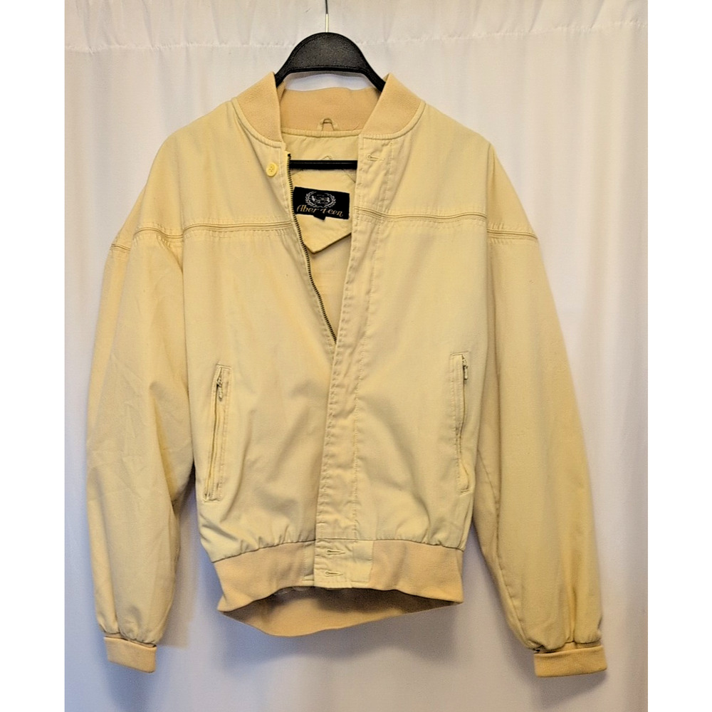 Aberdeen vtg yellow small Korea made windbreaker-like jacket dual pockets x2